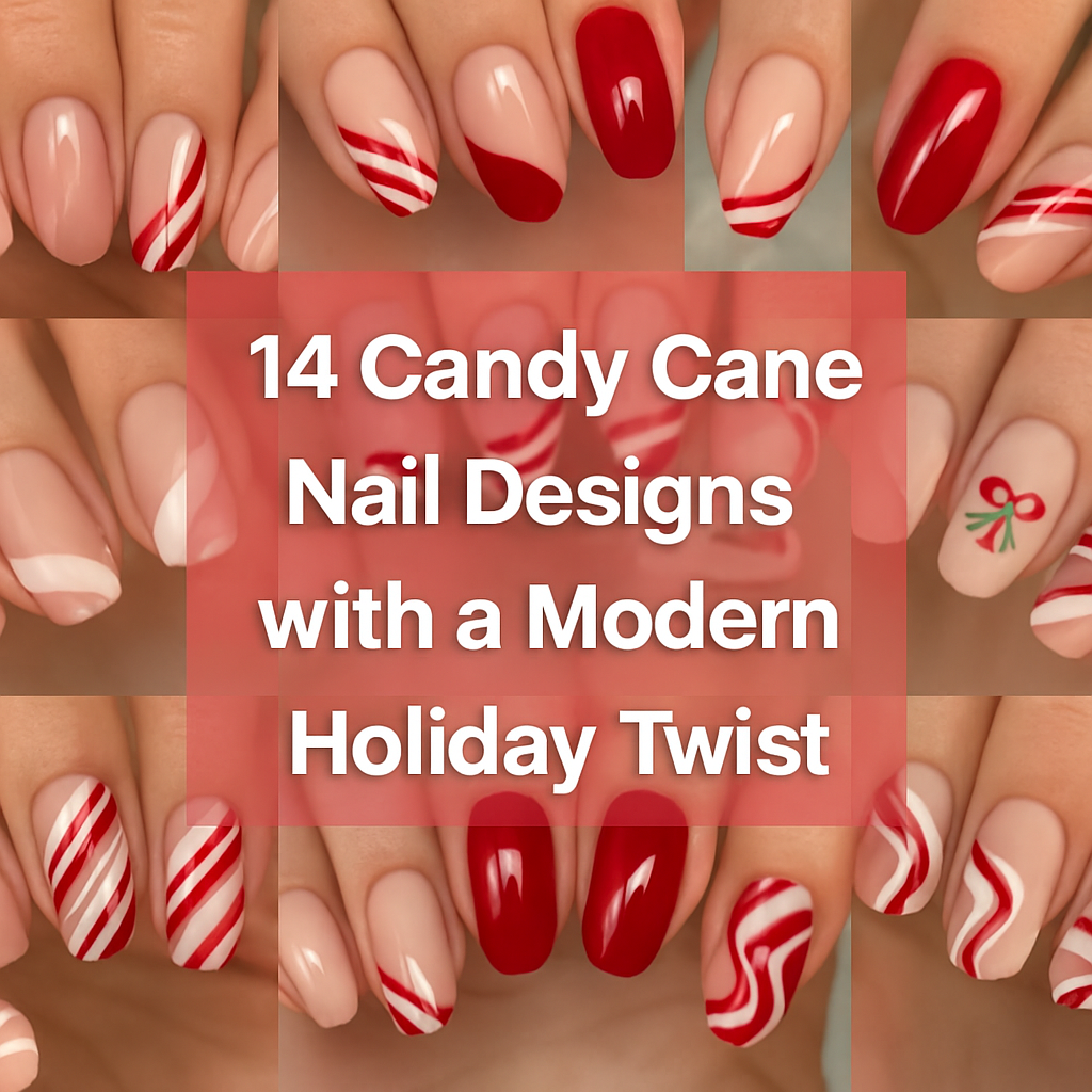 14 Candy Cane Nail Designs with a Modern Holiday Twist