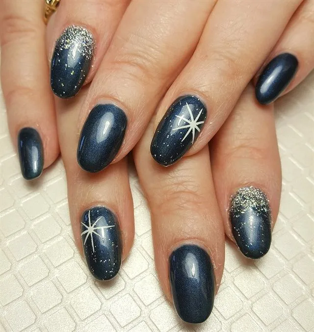 15. Starry Night Nails