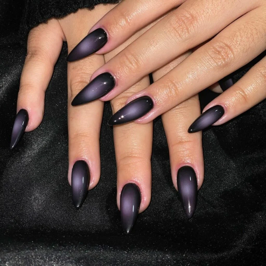 19. Black Ombre Nails