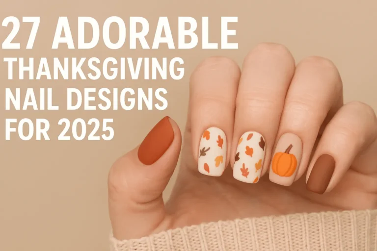 27 Adorable Thanksgiving Nail Designs for 2025