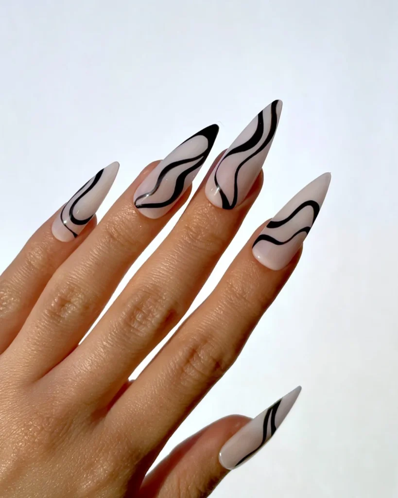 7. Black Swirl Art