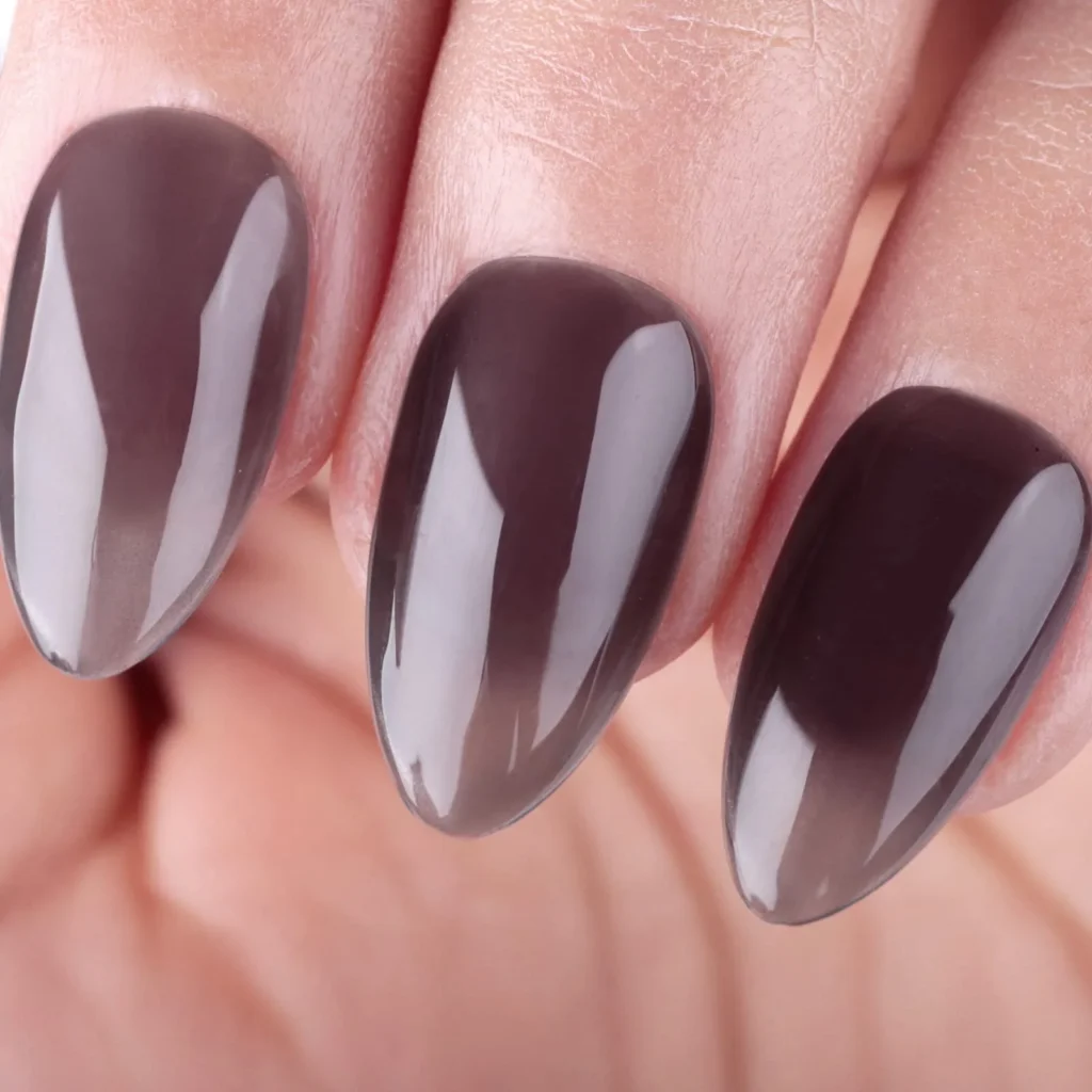 9. Black Jelly Nails