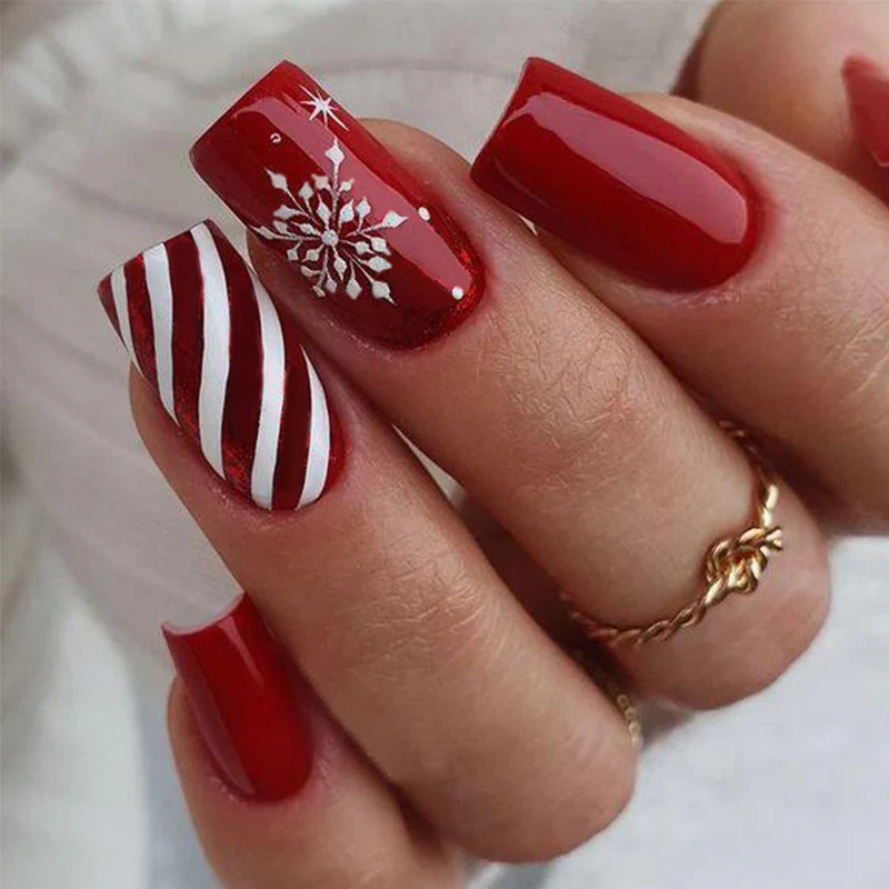 9. Candy Cane + Snowflake Combo